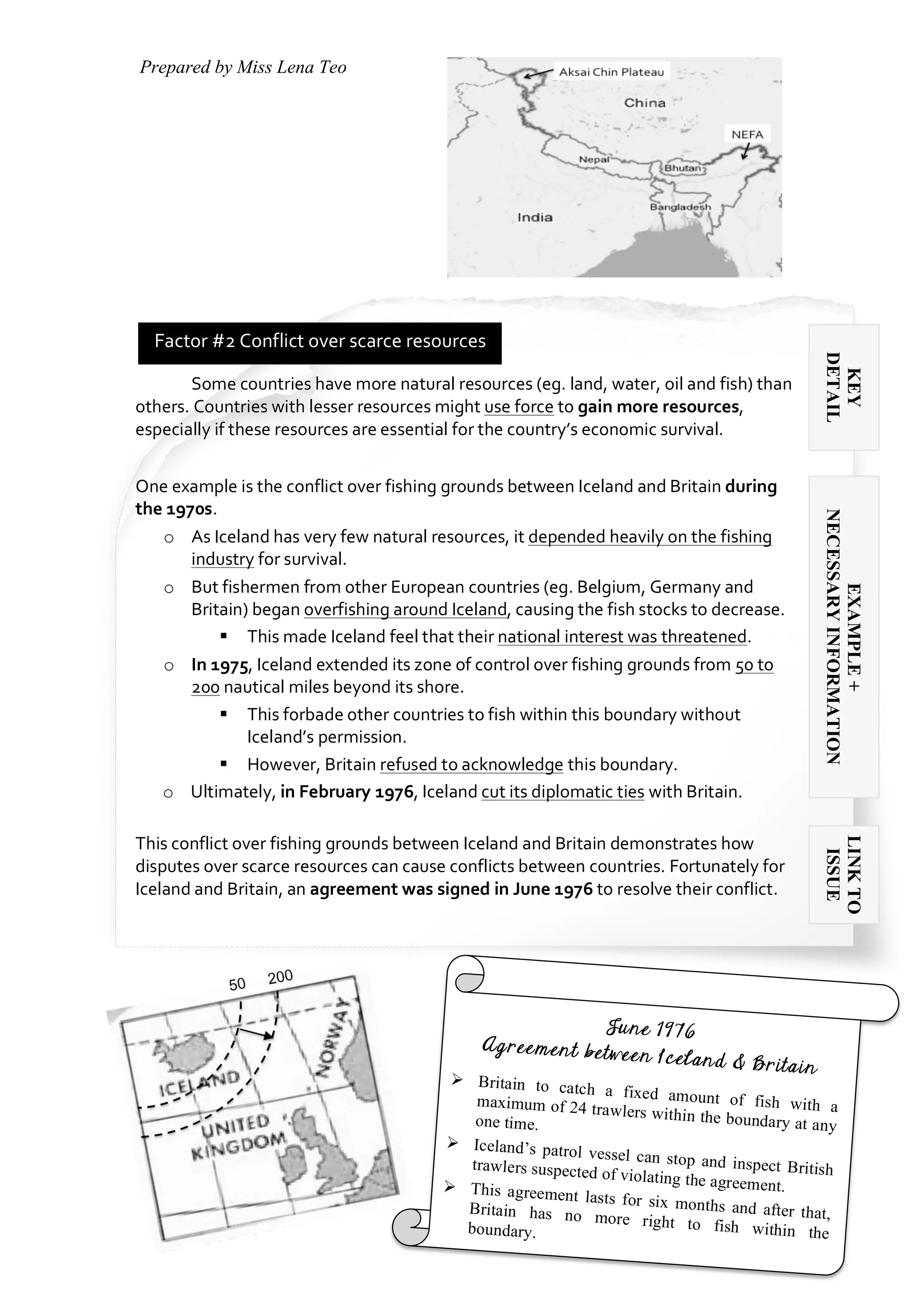 S3 SS Handout 1.1 - Causes of Conflict | PDF