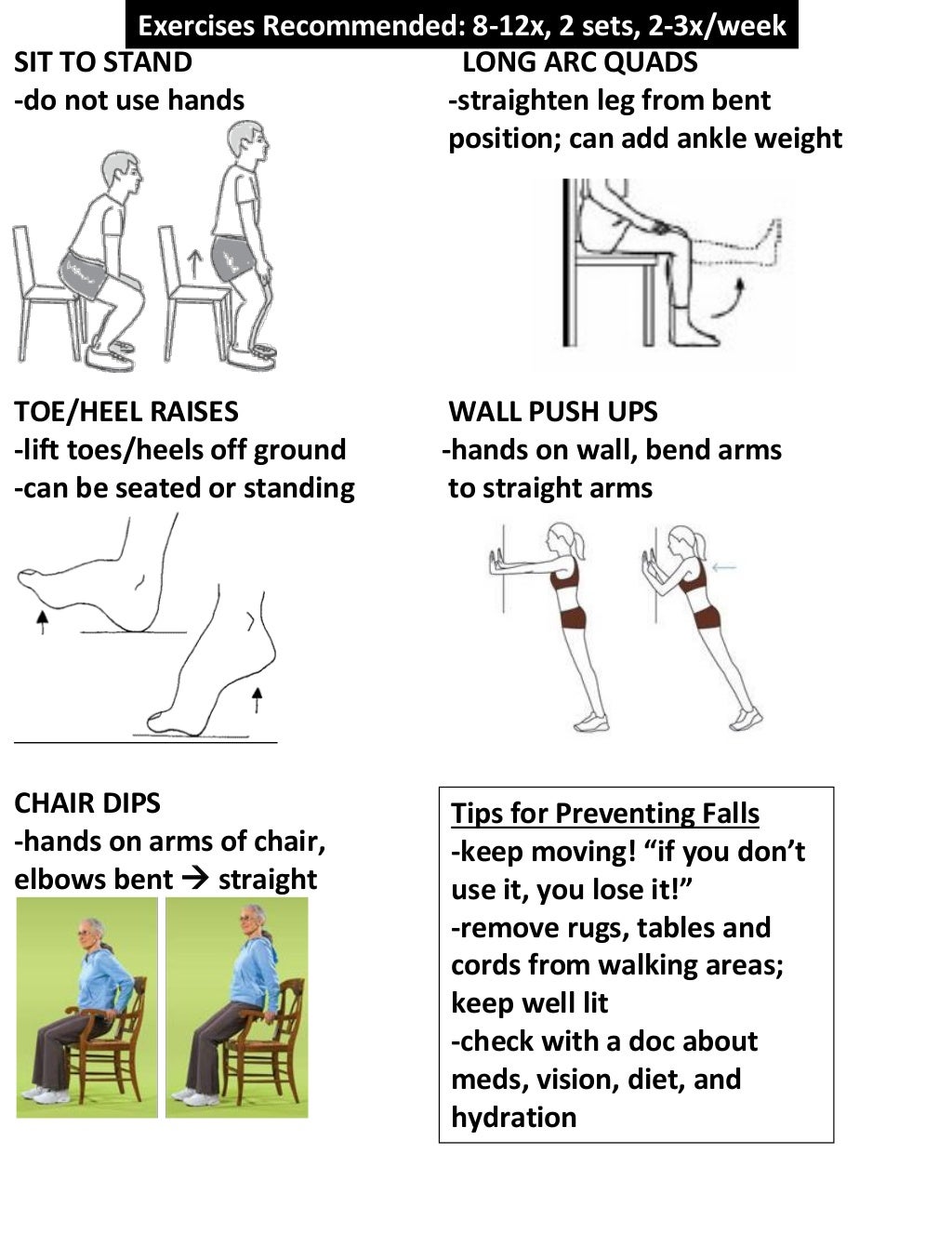 Handout of Parkinson's Exercises