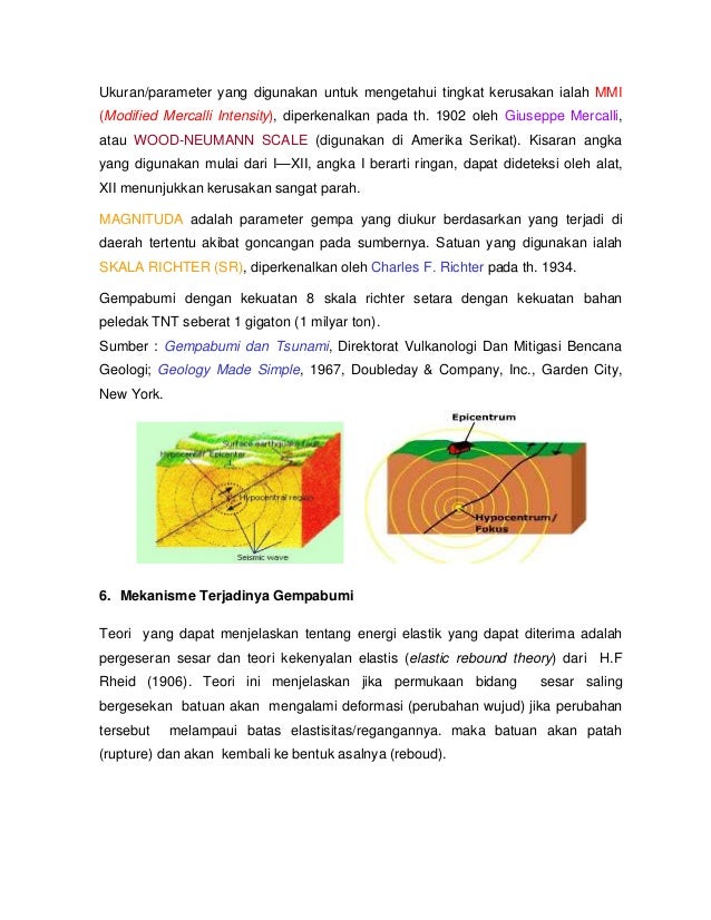 Materi Kuliah Geologi Fisik : Gempa Bumi