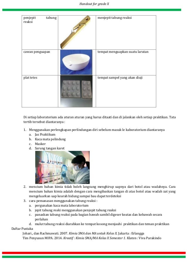 Hand out hakikat ilmu kimia