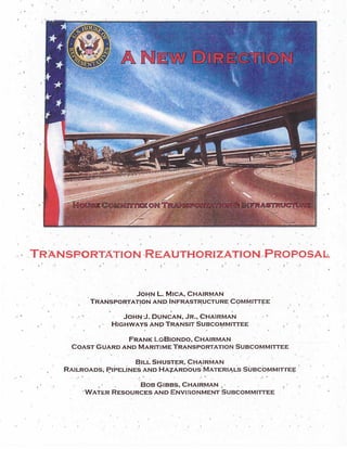 Transportation Reauthorization Proposal: New Directions