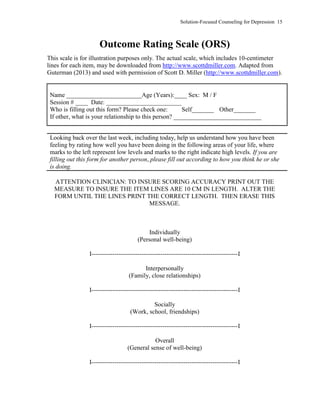 Solution-focused Counseling for Depression | PDF