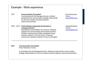 Example- Personal details 
Name XXX 
Date and place of birth XX-XX-XXXX, France 
Address XXXXXXXXXXXXXXXX 
Denmark 
E-mail XXXX@XXXXX.XX 
Telephone +45 XX XX XX XX 
 