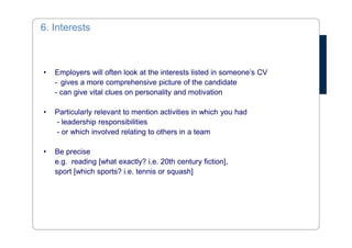 Example - Work experience 
2011 Communication Consultant 
In partnership with the Management team, defined 
and planned the communication strategy. Responsible 
for all communication activities relating to 
restructuring activities. 
French Business 
France 
www.website.com 
2007 – 2010 Public Relations Specialist & Assistant to 
managing director 
Management and facilitation of numerous marketing 
projects and communicating with business partners. 
Created, maintained and further developed a large 
business network in UK and France. Produced 
training and marketing material in French and English. 
Global Marketing 
France 
www.website.com 
2011 Communication Consultant 
French Business, France 
In partnership with the Management team, defined and planned the communication 
strategy. Responsible for all communication activities relating to restructuring activities. 
 