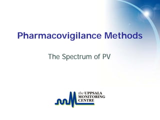 Pharmacovigilance Methods
The Spectrum of PV
 
