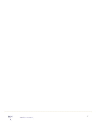 12
SEGMENTASI PASAR
BDP
X
 