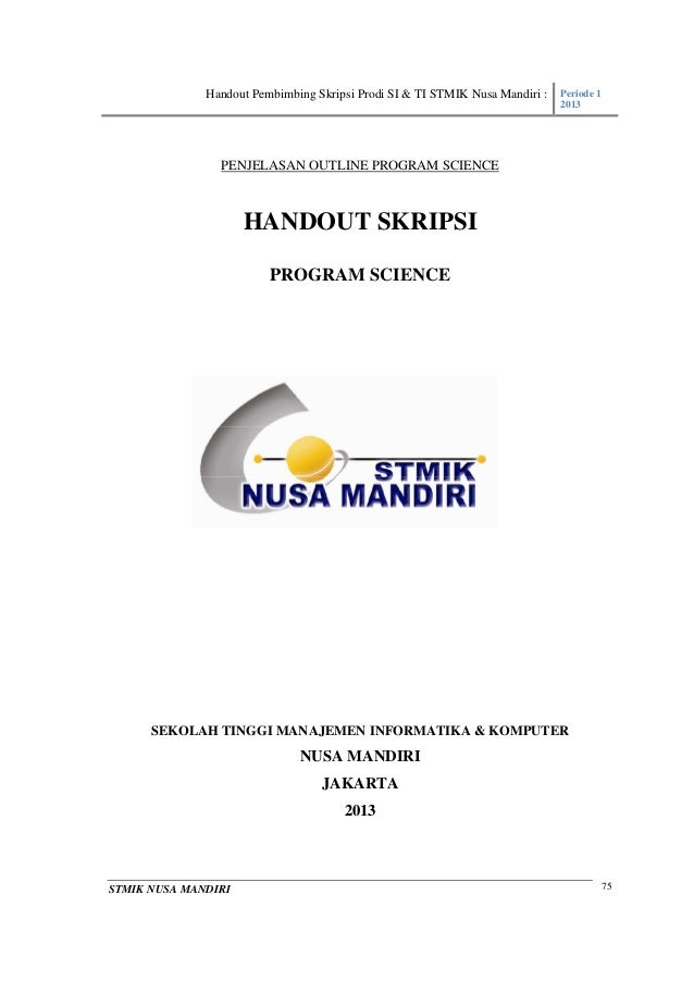 Handout skripsi prodi si ti_stmik_nuri_periode_1_2013