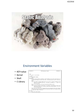 4/2/2018
50
@CoolSWEng
Environment Variables
• KEY=value
• Kernel
• Shell
• C Library
 