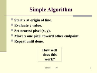 computer graphics line drawing algorithm | PPTX