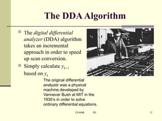 computer graphics line drawing algorithm | PPTX