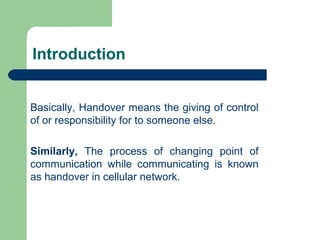 Handover management | PPT