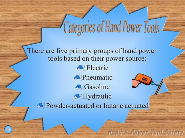 Train Hand Power Tool Safety presentation | PPT