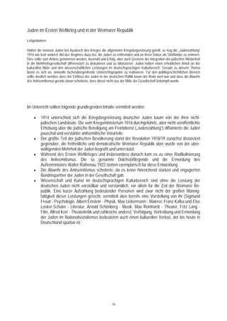 Deutsch-juedische Lebenswelten. Medienliste und Handreichung