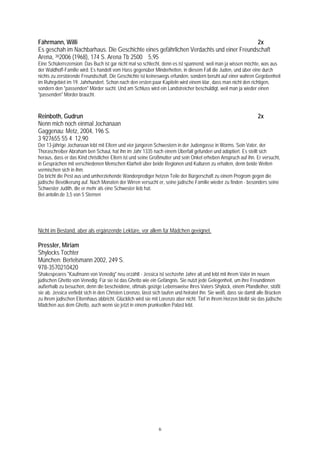 Deutsch-juedische Lebenswelten. Medienliste und Handreichung