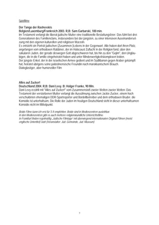 Deutsch-juedische Lebenswelten. Medienliste und Handreichung