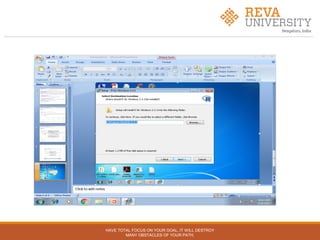 HAVE TOTAL FOCUS ON YOUR GOAL, IT WILL DESTROY
MANY OBSTACLES OF YOUR PATH.
 