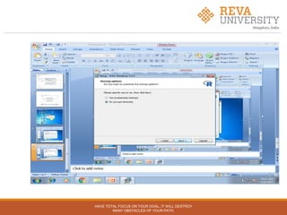 HAVE TOTAL FOCUS ON YOUR GOAL, IT WILL DESTROY
MANY OBSTACLES OF YOUR PATH.
 