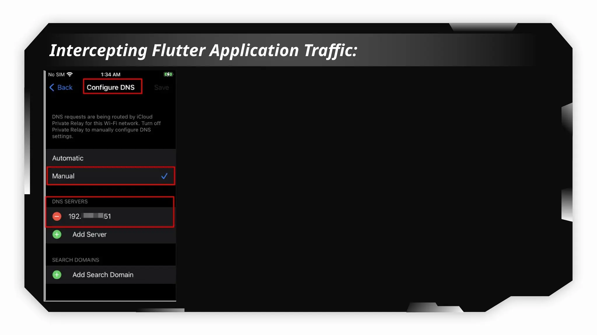 Intercepting Flutter Application Traffic:
 