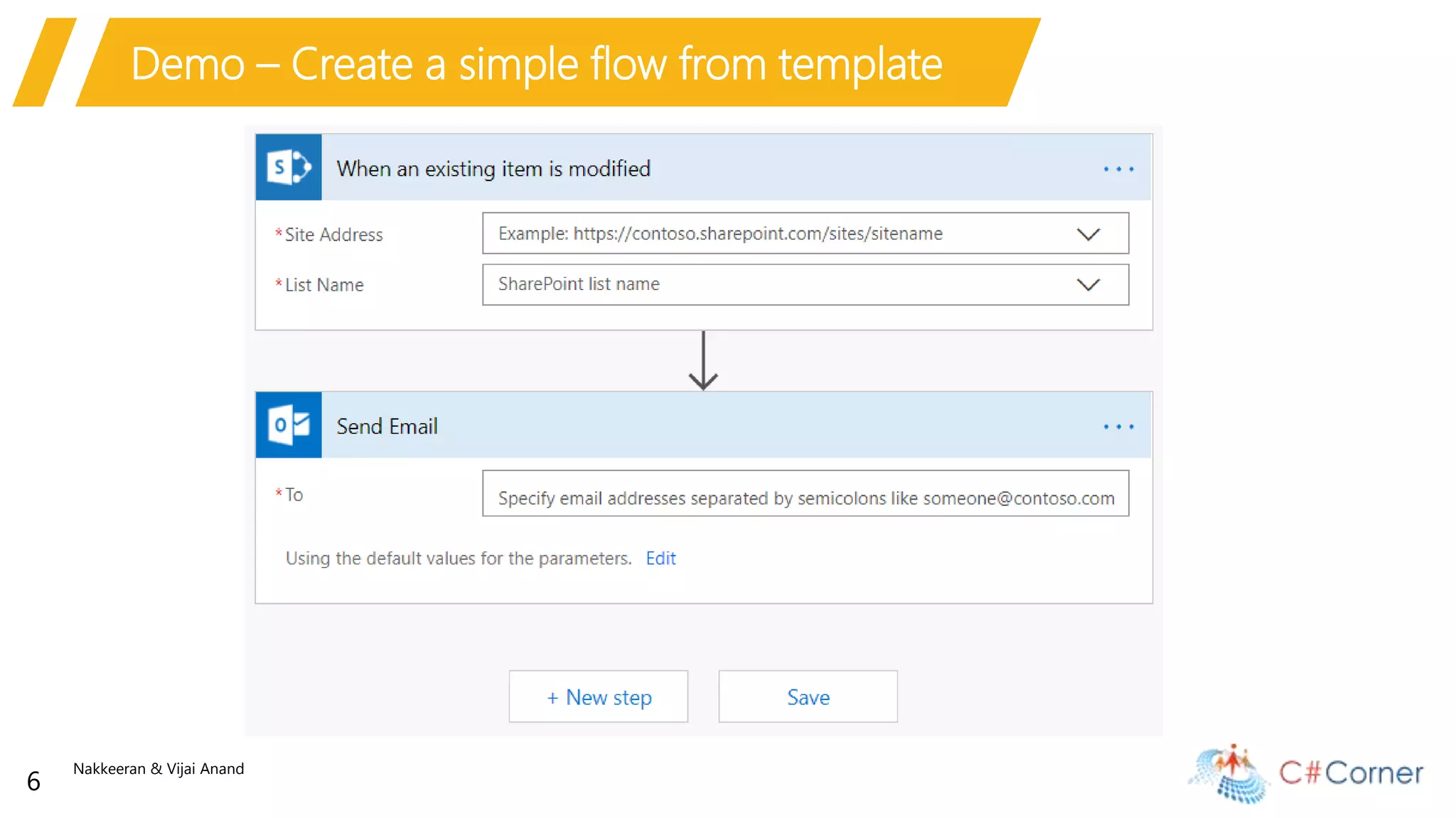 Nakkeeran & Vijai Anand
6
Demo – Create a simple flow from template
 