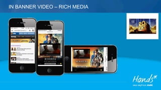 FORMATOS DISPONÍVEIS: 
PRE ROLL 
IN BANNER VIDEO – RICH MEDIA 
IN BANNER VIDEO – ARROBA 
VIDEO INTERSTITIAL 
 