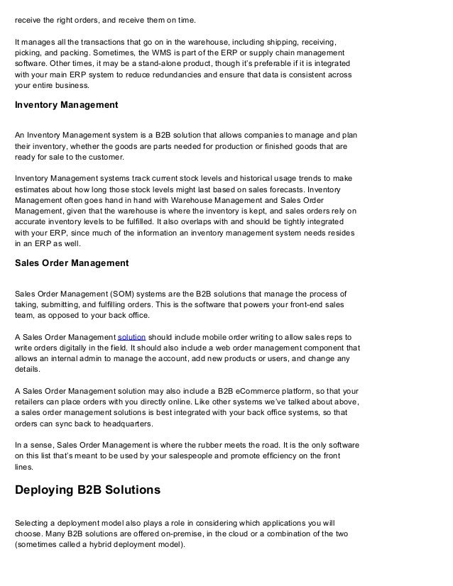 B2B Solutions for Wholesale Distributors An Overview