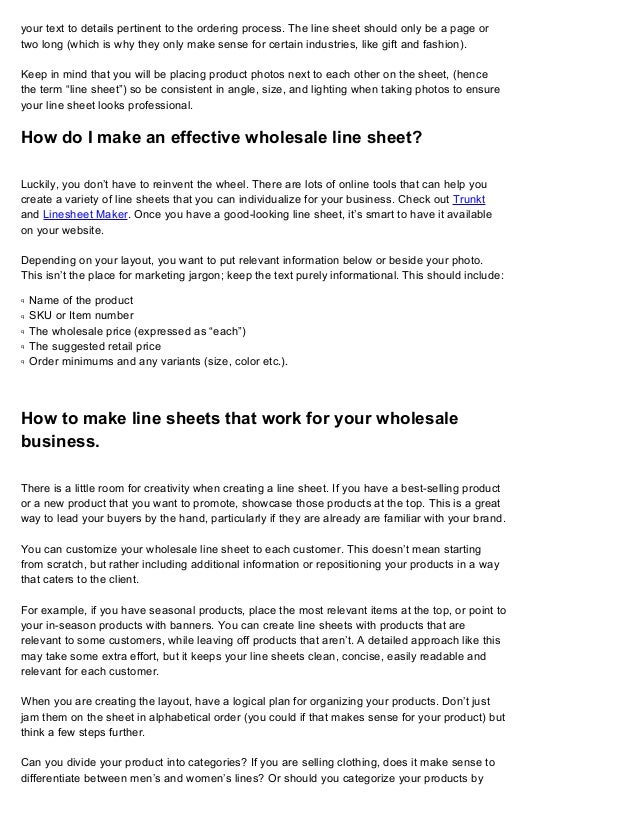 What is a Line Sheet? (And How to Make One)