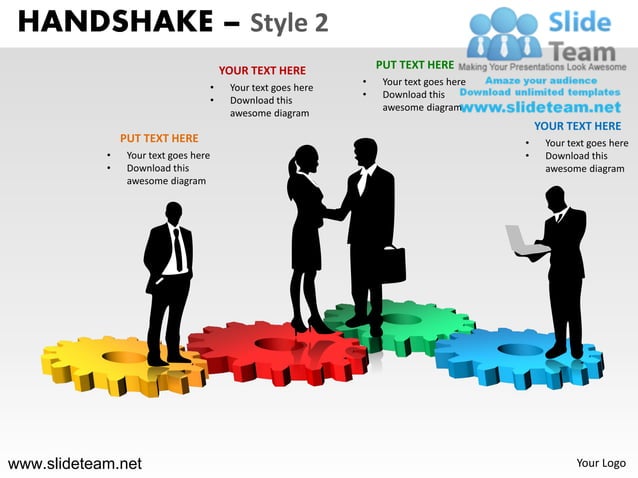 Handshake design 2 powerpoint slides. | PDF