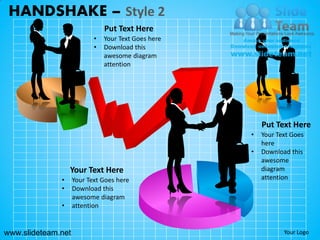 Handshake design 2 powerpoint templates. | PDF