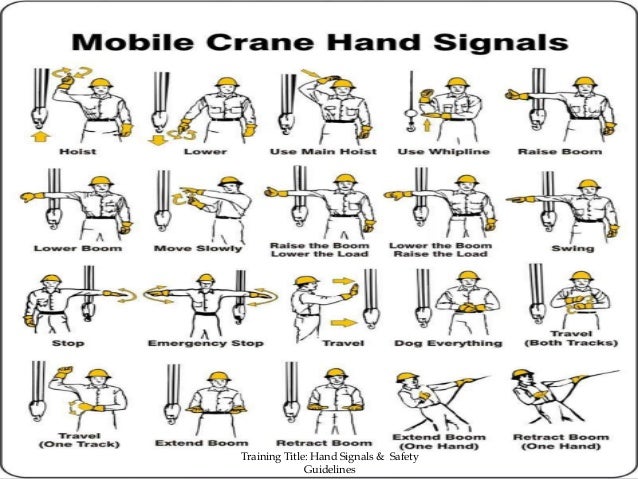 hand signals safety guidelines rigging signals