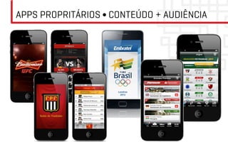 APPS PROPRITÁRIOS ∫ CONTEÚDO + AUDIÊNCIA
 