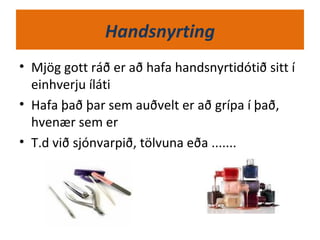 Handsnyrting | PPT