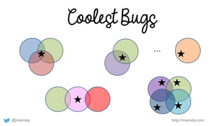 @maaretp http://maaretp.com
Coolest Bugs
…
 
