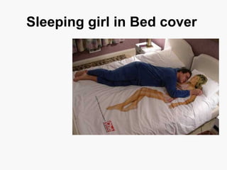 Sleeping girl in Bed cover  