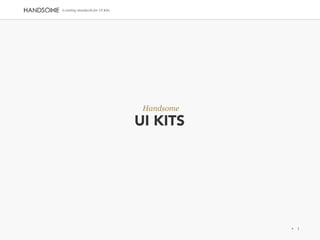 Handsome
UI KITS
✦ 1
is setting standards for UI Kits
 