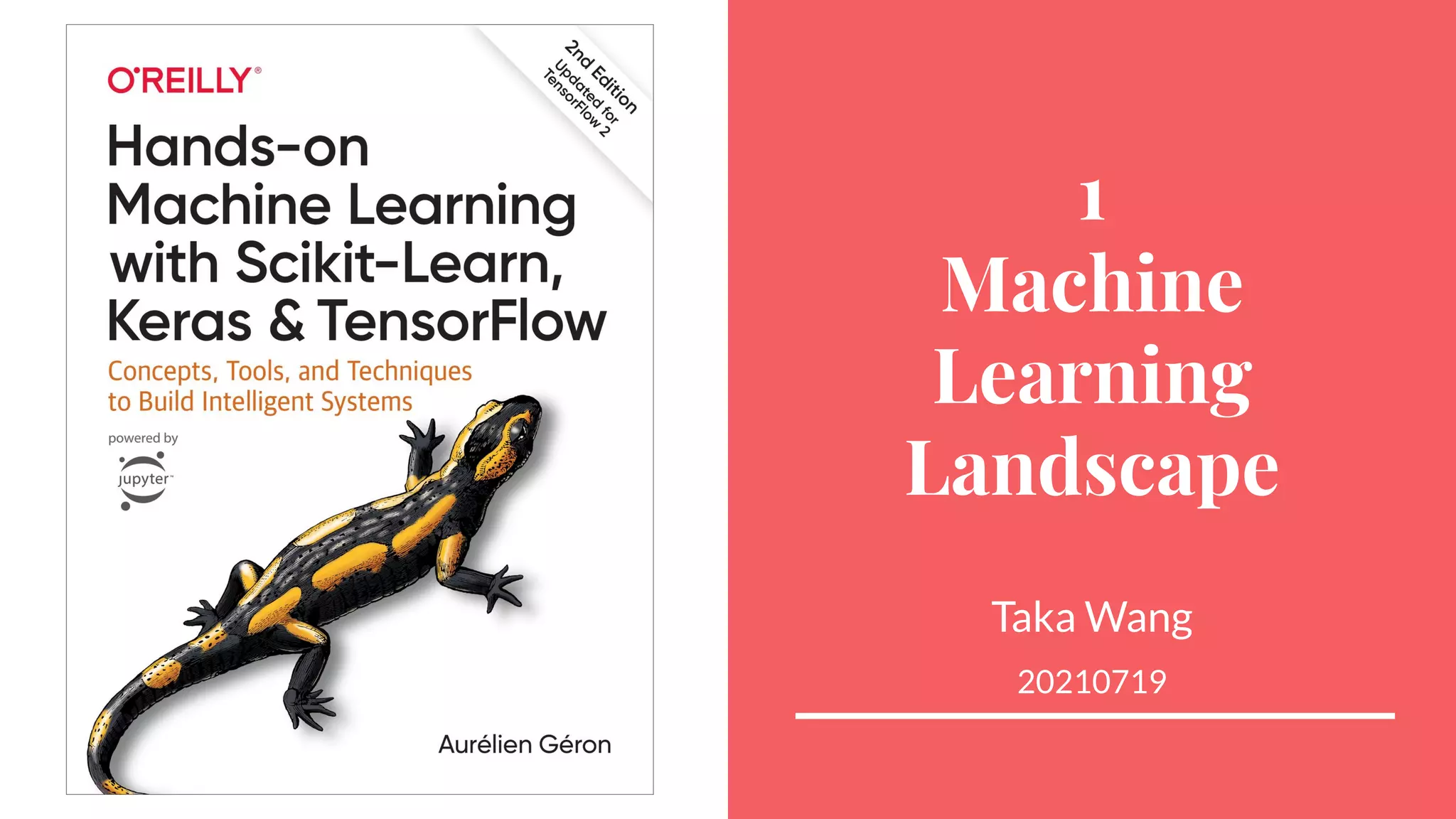 1
Machine
Learning
Landscape
Taka Wang
20210719
 
