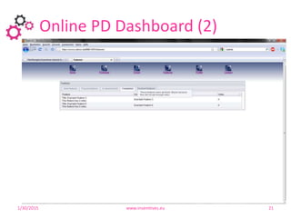 Online PD Dashboard (2)
131/30/2015 www.insemtives.eu 21
 