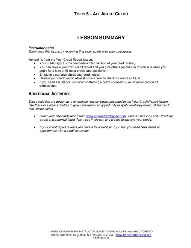 Credit Report Scenario Worksheet Answers - Worksheet List