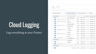Cloud Logging
Log everything at your Project
 