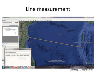 Line measurement
Courtesy : Google Earth