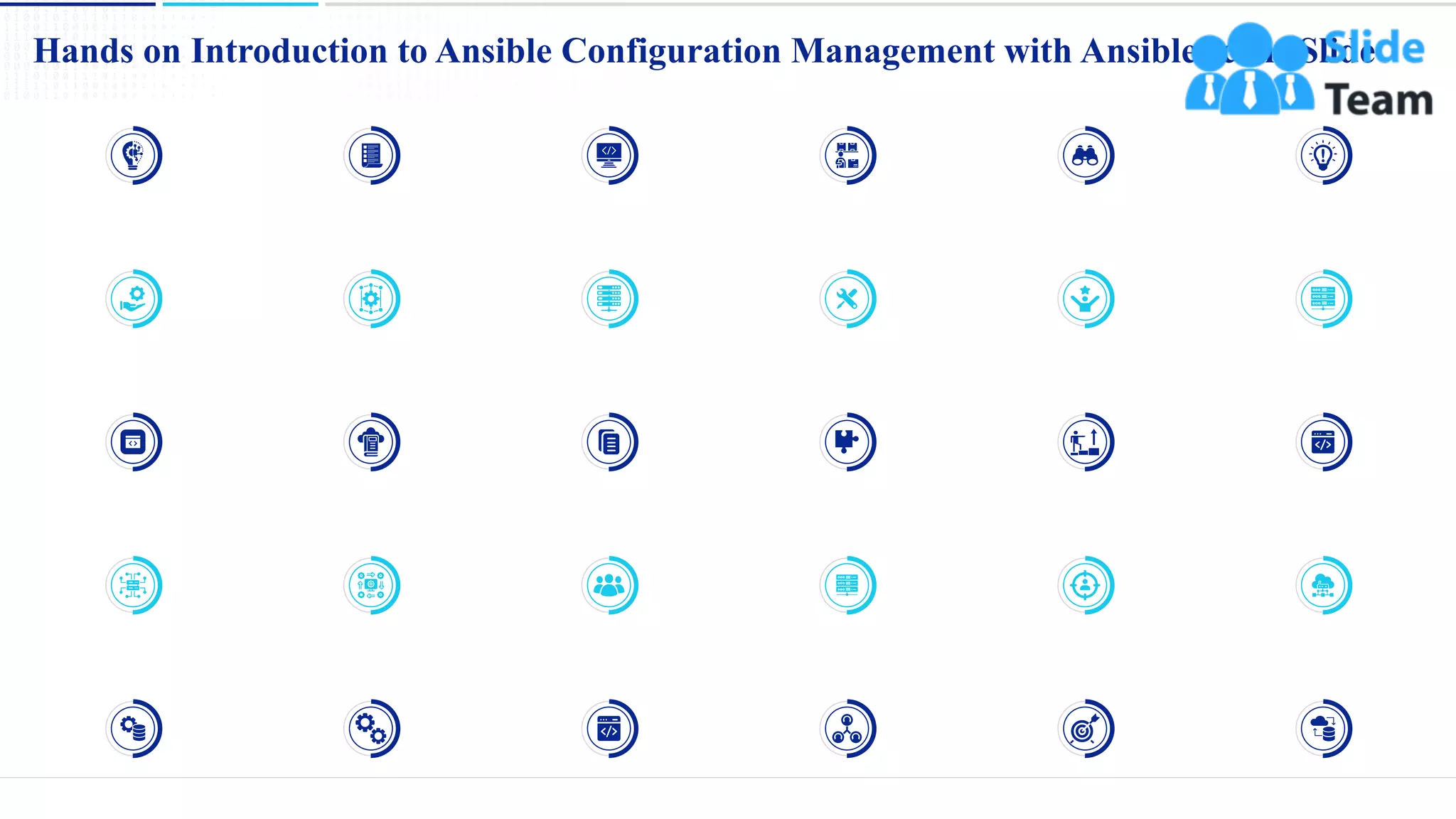 12
Hands on Introduction to Ansible Configuration Management with Ansible Icons Slide
 
