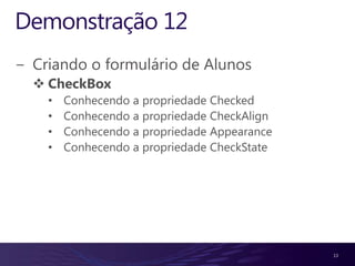 Conhecendo a propriedade ScrollBars