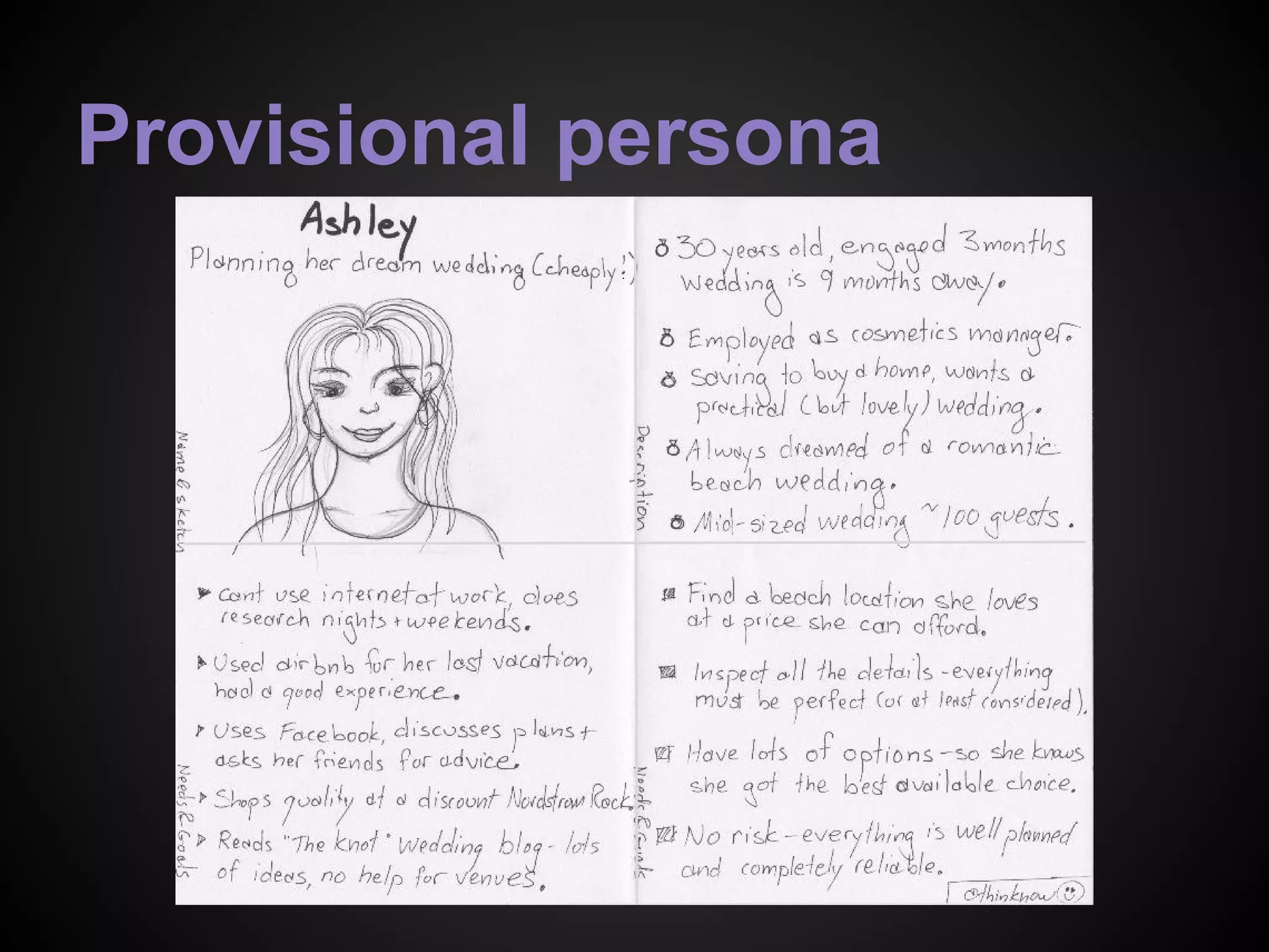 Provisional persona
 