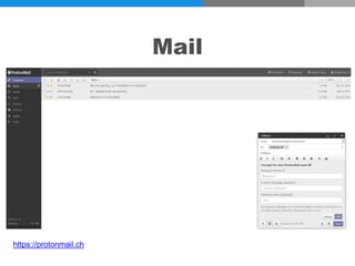 Mail
https://protonmail.ch
 