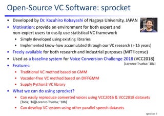 Vc Research Example Hands on Voice Conversion | PDF