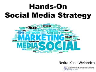 Hands-On
Social Media Strategy




             Nedra Kline Weinreich
 