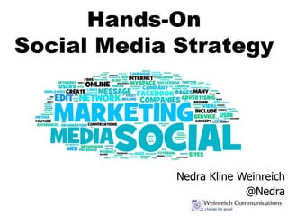 Hands-On
Social Media Strategy
Nedra Kline Weinreich
@Nedra
 