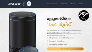 Hands on SEO in Zeiten der SprachsucheTo Dos
Apps für amazon Echo & Co
 