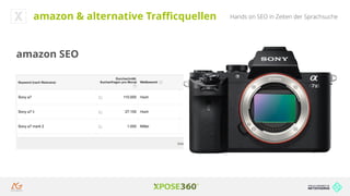 Hands on SEO in Zeiten der Sprachsucheamazon & alternative Trafficquellen
amazon SEO
 