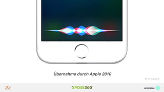 Hands on SEO in Zeiten der Sprachsuche
Übernahme durch Apple 2010
Quelle: http://www.giga.de/apps/siri/
 