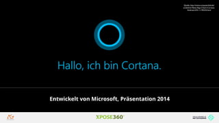 Hands on SEO in Zeiten der Sprachsuche
Quelle: http://www.computerbild.de/
artikel/cb-News-App-Check-Cortana-
Android-iOS-11195534.html
Entwickelt von Microsoft, Präsentation 2014
…………………………………………………………………………………………………………………………………………………………………………………………………………
 